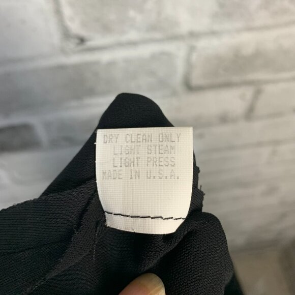 Vintage Saks Fifth Avenue Collection Black Jersey Knit Ruffle Knee Length Skirt - Picture 9 of 12